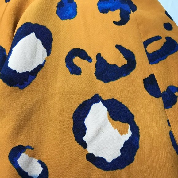 Philip Lim Women's Skirt Orange White Blue Animal - Picture 7 of 7